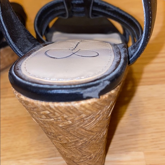 Jessica Simpson Platform Wedge Sandals Black, Tan - Picture 6 of 8